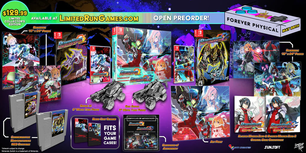 Blaster Master Zero 1 & 2 Collector's Edition Switch Limited Run #073/#74 Nintendo Switch