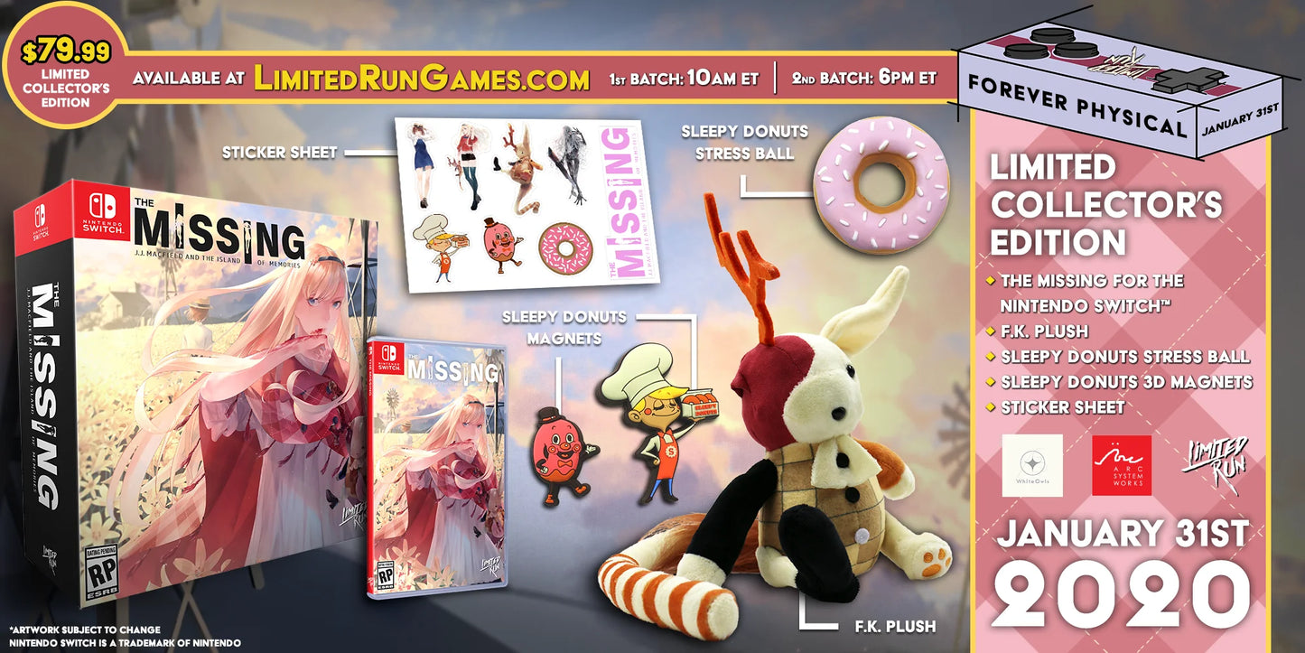 The Missing Limited Run Games #61 Collectors Edition Nintendo Switch