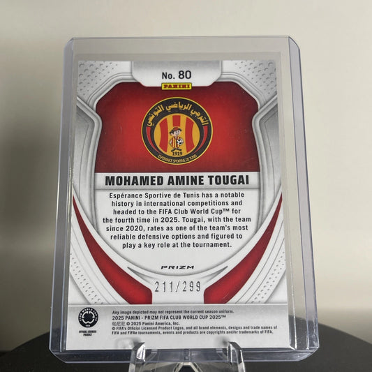 2025 Panini Prizm FIFA Club World Cup – Mohamed Amine Tougai Red Prizm #80 211/299