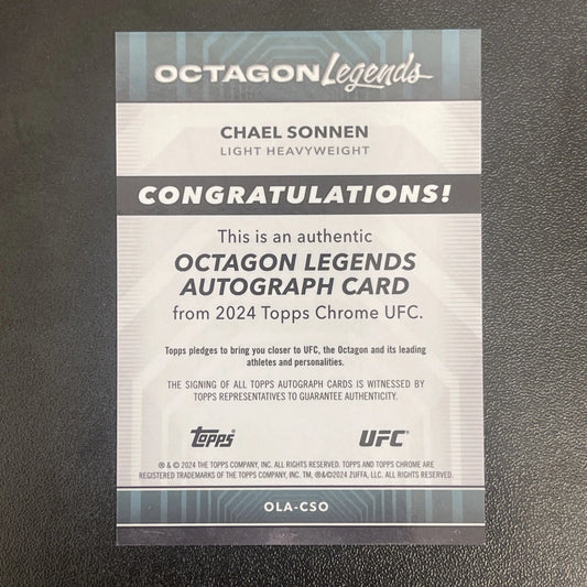 2024 Topps Chrome UFC – Chael Sonnen Octagon Legends Auto (Light Heavyweight)