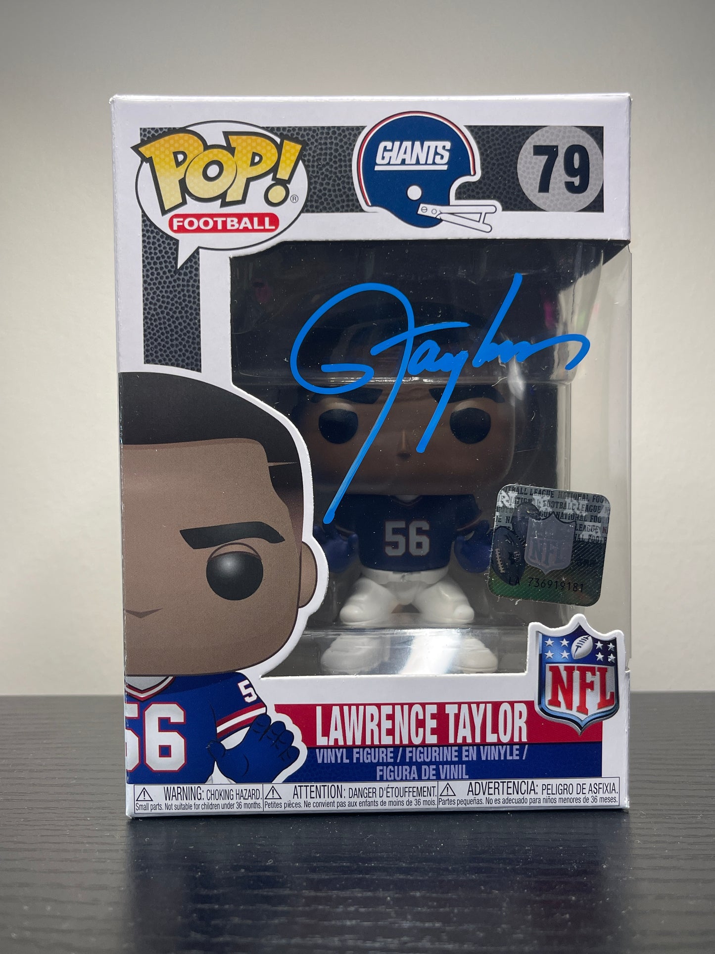 Funko Pop! NFL – Lawrence Taylor #79 – New York Giants | Signed | Authenticated