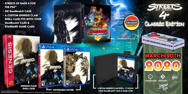 Streets of Rage 4 Limited Run Games #65 Classic Edition PS4