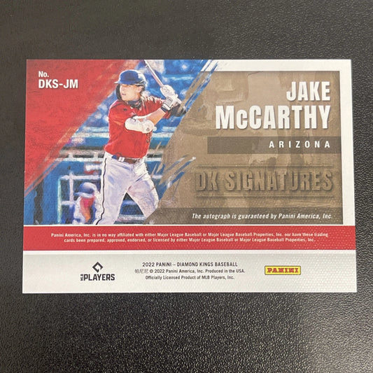 2022 Panini Diamond Kings – Jake McCarthy Purple Rookie Auto #06/10