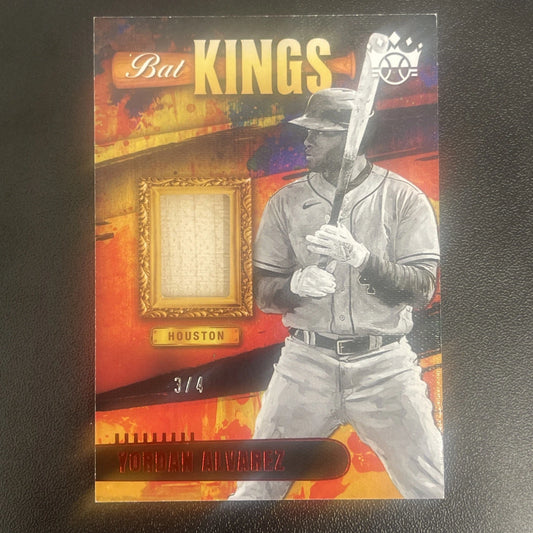 2022 Panini Diamond Kings – Yordan Alvarez Bat Kings Red BK-YA – 3/4