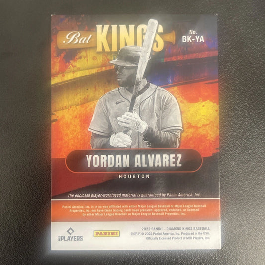 2022 Panini Diamond Kings – Yordan Alvarez Bat Kings Red BK-YA – 3/4