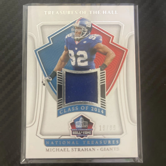 2021 Panini National Treasures – Michael Strahan HOF Patch #HALL-MS – 19/99