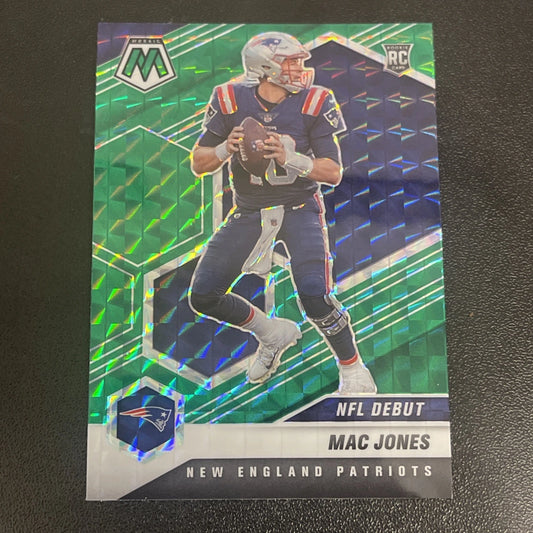 2021 Panini Mosaic – Mac Jones NFL Debut Green Prizm RC #245