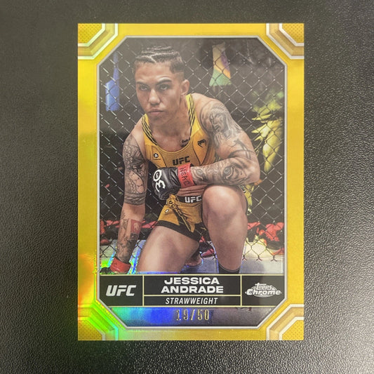 2024 Topps Chrome UFC – Jessica Andrade Gold #19/50