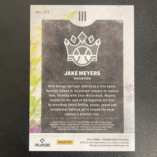 2022 Panini Diamond Kings – Jake Meyers Rookies III Brown Frame #173 – /18 (RC)