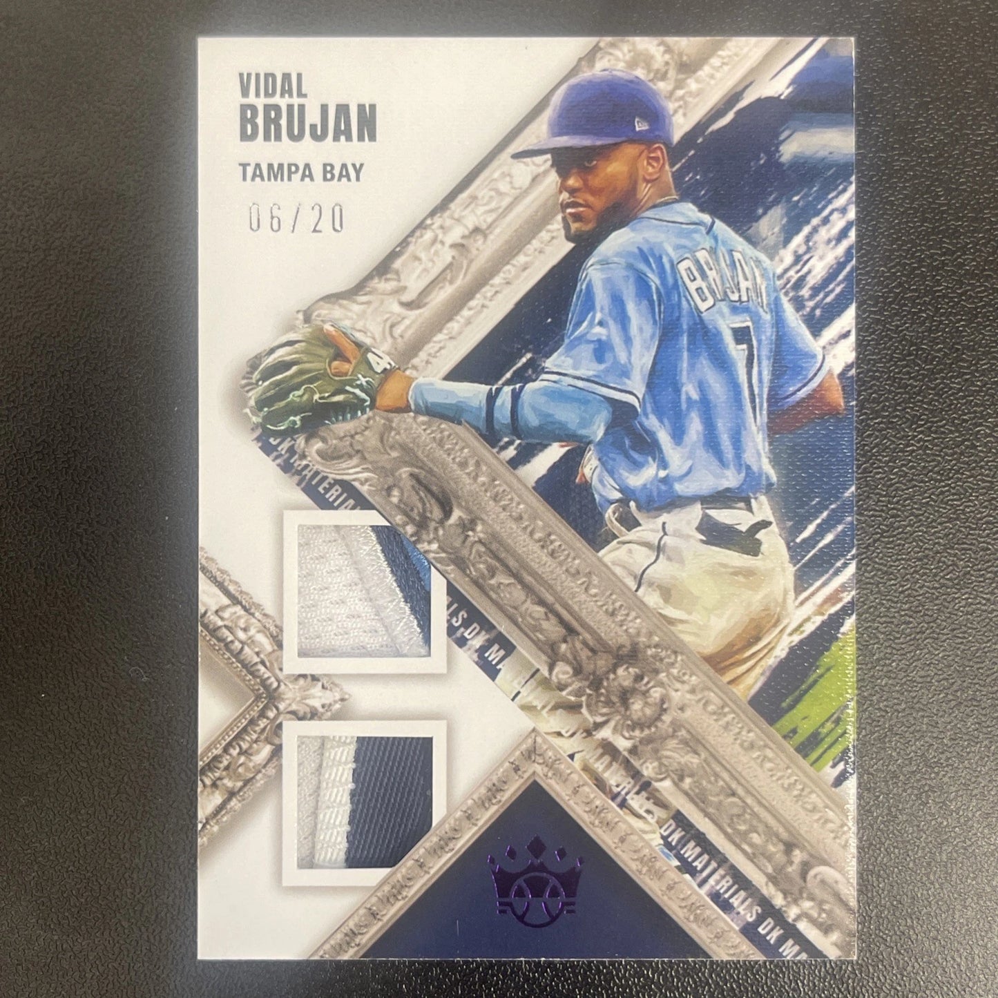 2022 Panini Diamond Kings – Vidal Bruján Materials Jersey RC Patch Holo Purple 06/20