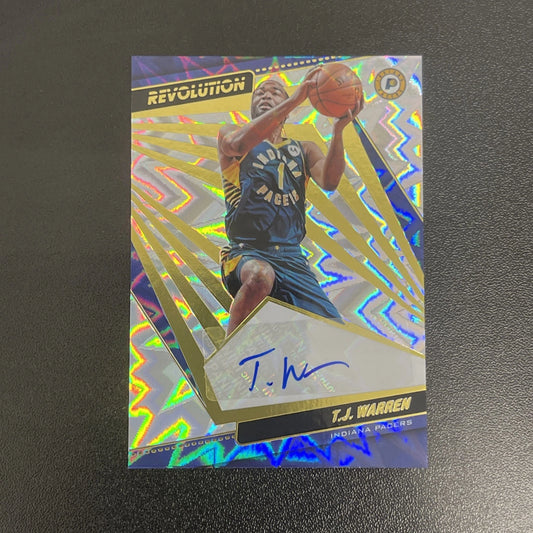 2021-22 Panini Revolution – TJ Warren Fractal Autograph #AG-TJW – 069/100