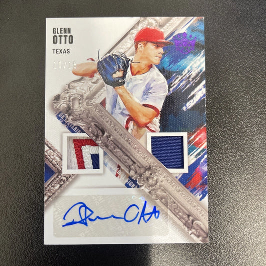 2022 Panini Diamond Kings – Glenn Otto Tri-Color Patch Auto #DMS-GO – 3/15