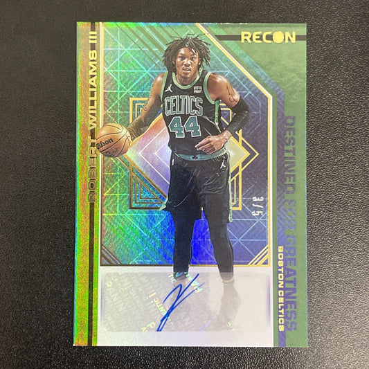 2021 Panini Recon – Destined for Greatness Green Auto Robert Williams III #DGS-RWL – 3/5