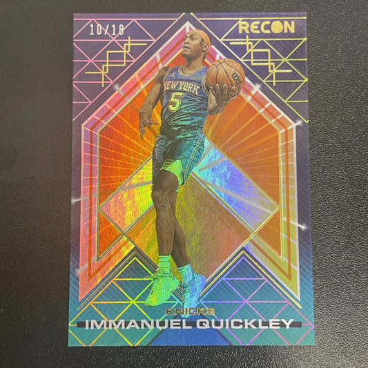 2021-22 Panini Recon – Immanuel Quickley Holo Orange #136 – 10/18